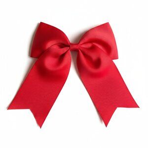 VINTAGE - Large Red bow hair tie & clip - bow barrette